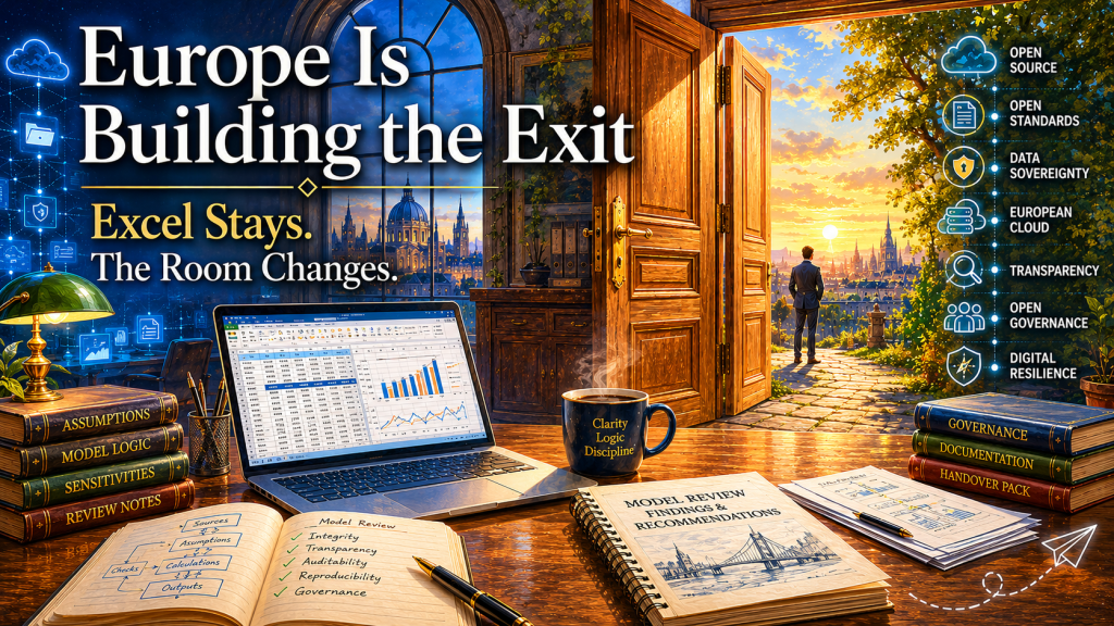 Europe is developing alternatives to Microsoft’s office ecosystem. What Euro-Office, digital sovereignty and software optionality mean for financial modellers — even if Excel remains the engine.